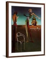 Woman with a Head of Roses-Salvador Dalí-Framed Art Print