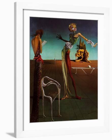 Woman with a Head of Roses-Salvador Dalí-Framed Art Print