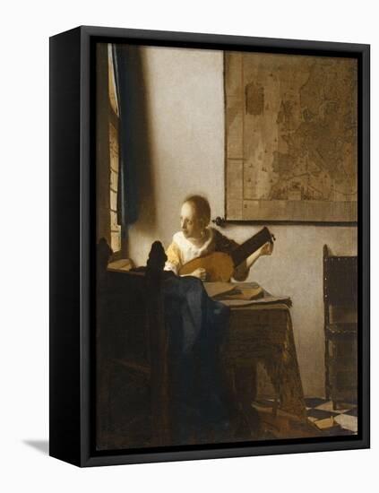 Woman with a Lute, C.1662-1663-Johannes Vermeer-Framed Premier Image Canvas