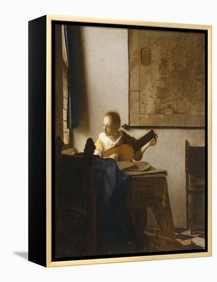 Woman with a Lute, C.1662-1663-Johannes Vermeer-Framed Premier Image Canvas