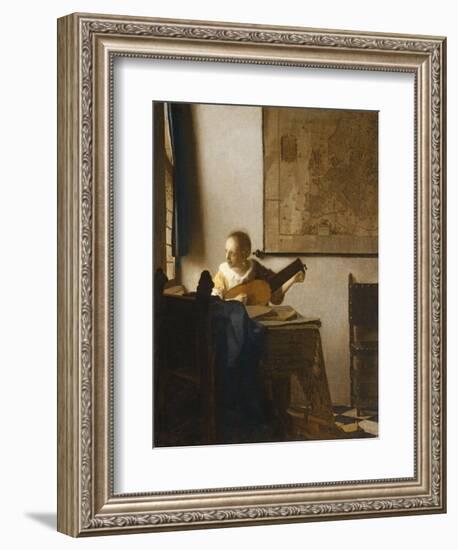 Woman with a Lute, C.1662-1663-Johannes Vermeer-Framed Giclee Print