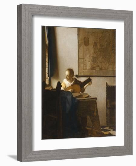 Woman with a Lute, C.1662-1663-Johannes Vermeer-Framed Giclee Print