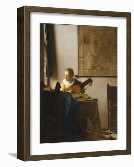 Woman with a Lute, C.1662-1663-Johannes Vermeer-Framed Giclee Print