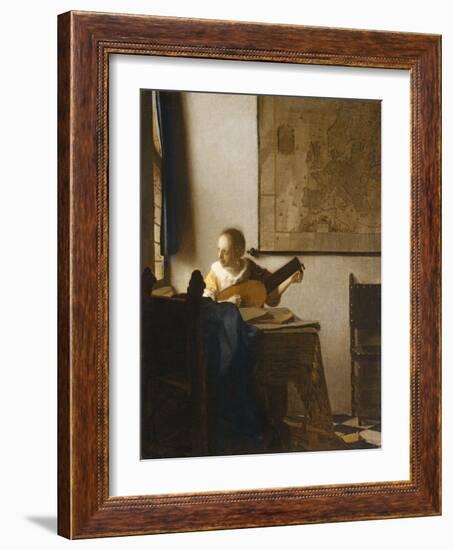 Woman with a Lute, C.1662-1663-Johannes Vermeer-Framed Giclee Print