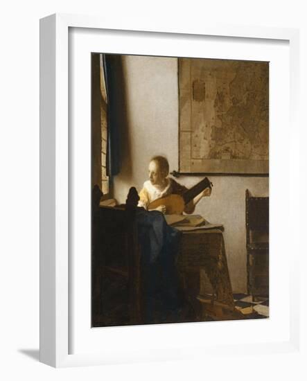 Woman with a Lute, C.1662-1663-Johannes Vermeer-Framed Giclee Print