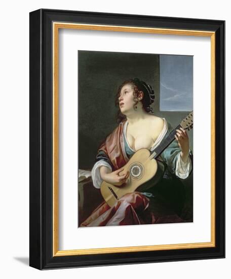 Woman with a Lute-Jan Gerritsz. van Bronckhorst-Framed Giclee Print