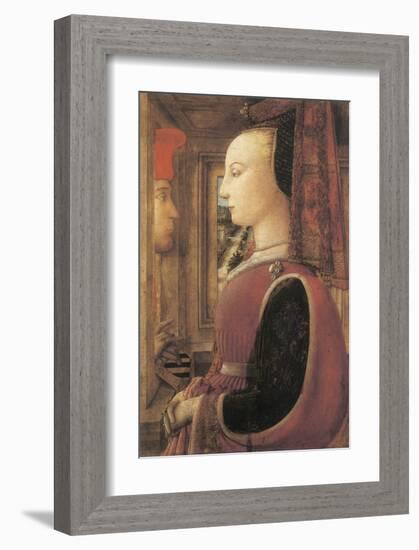 Woman with a Man at a Window-Filippino Lippi-Framed Premium Giclee Print