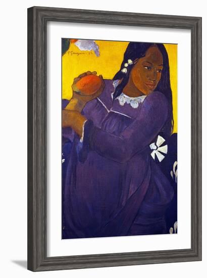 Woman With a Mango-Paul Gauguin-Framed Giclee Print