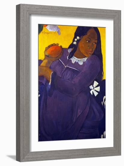 Woman With a Mango-Paul Gauguin-Framed Giclee Print