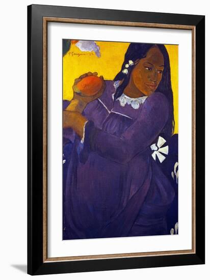 Woman With a Mango-Paul Gauguin-Framed Giclee Print