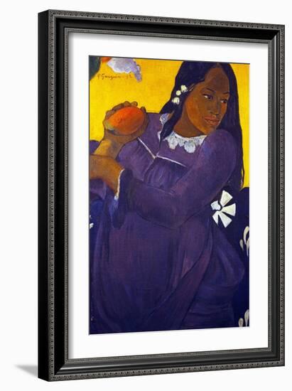 Woman With a Mango-Paul Gauguin-Framed Giclee Print