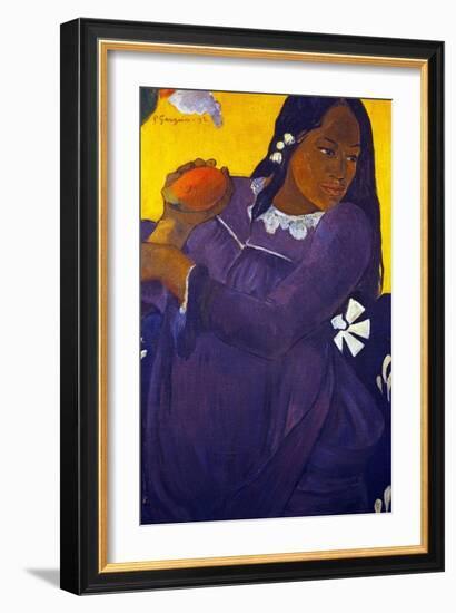 Woman With a Mango-Paul Gauguin-Framed Giclee Print