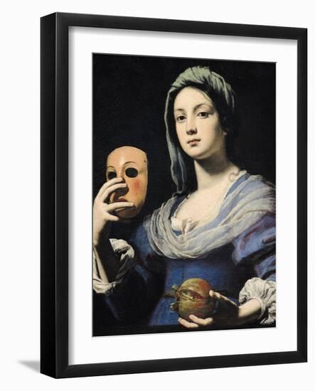 Woman with a Mask-Lorenzo Lippi-Framed Giclee Print