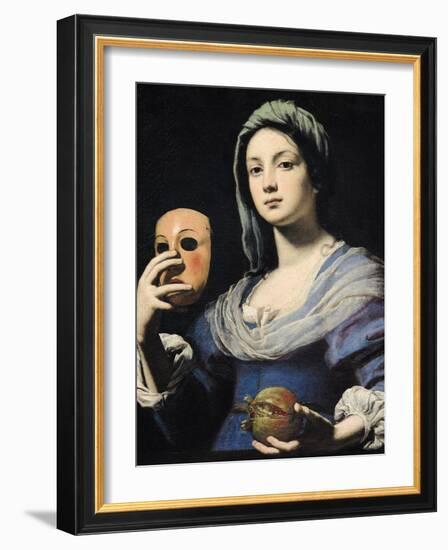 Woman with a Mask-Lorenzo Lippi-Framed Giclee Print