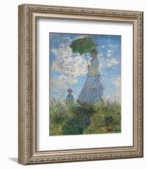 Woman with a Parasol, 1875-Claude Monet-Framed Giclee Print