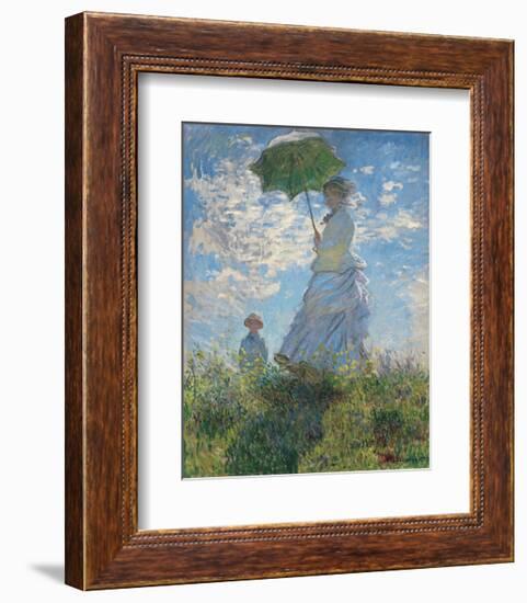 Woman with a Parasol, 1875-Claude Monet-Framed Giclee Print