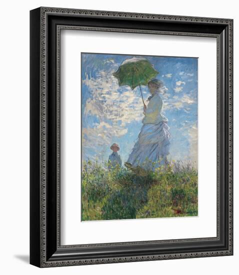 Woman with a Parasol, 1875-Claude Monet-Framed Giclee Print