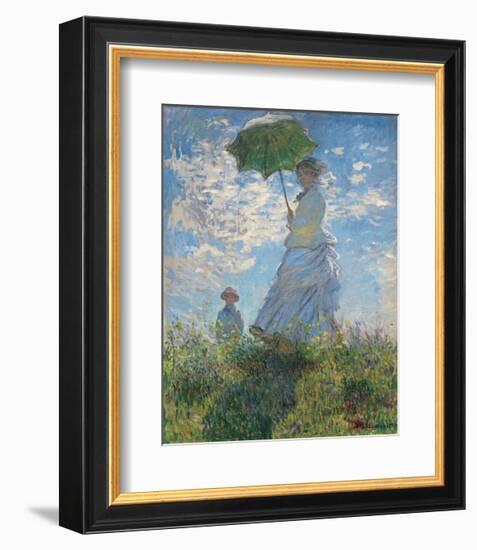 Woman with a Parasol, 1875-Claude Monet-Framed Giclee Print