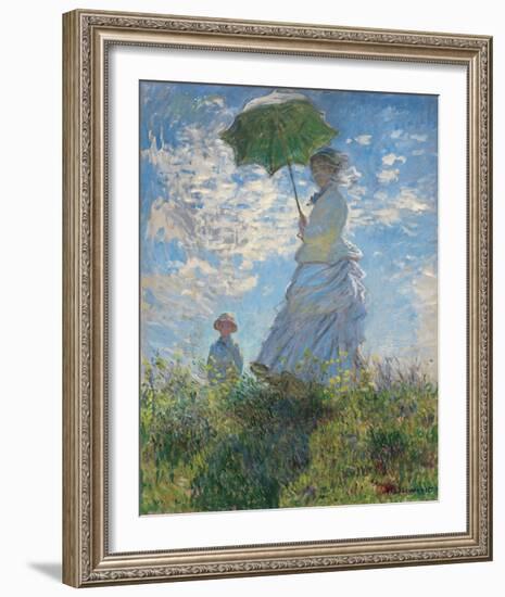 Woman with a Parasol, 1875-Claude Monet-Framed Giclee Print