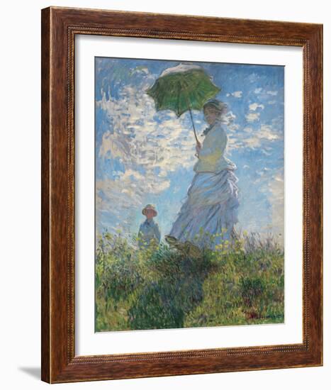 Woman with a Parasol, 1875-Claude Monet-Framed Giclee Print