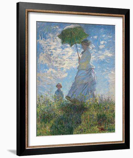 Woman with a Parasol, 1875-Claude Monet-Framed Giclee Print