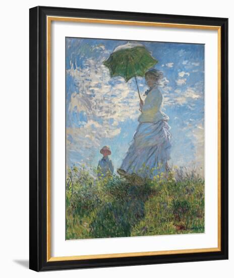 Woman with a Parasol, 1875-Claude Monet-Framed Giclee Print