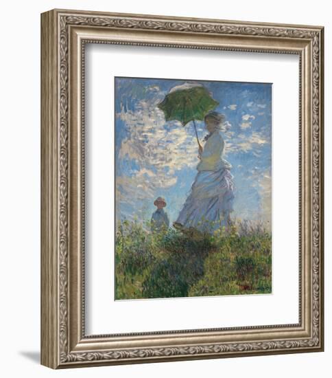 Woman with a Parasol, 1875-Claude Monet-Framed Art Print