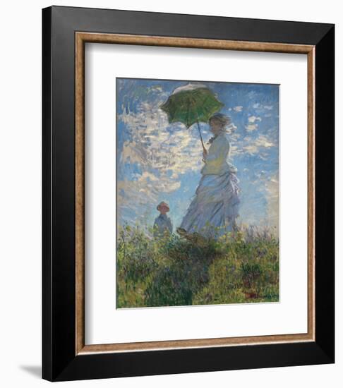 Woman with a Parasol, 1875-Claude Monet-Framed Art Print