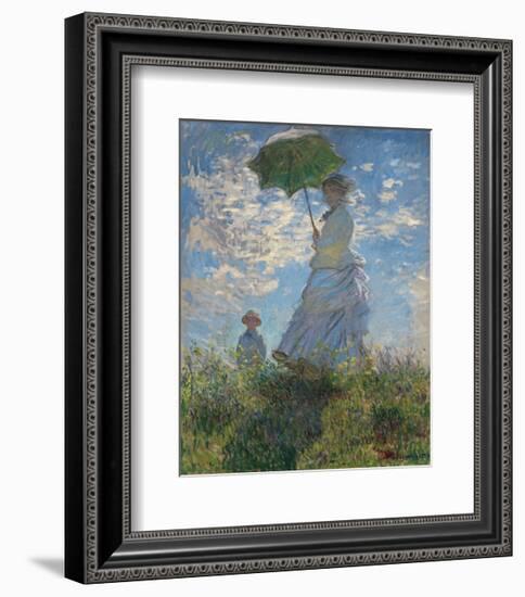Woman with a Parasol, 1875-Claude Monet-Framed Art Print