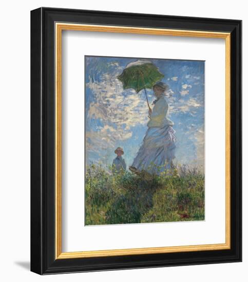 Woman with a Parasol, 1875-Claude Monet-Framed Art Print