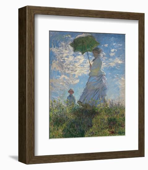 Woman with a Parasol, 1875-Claude Monet-Framed Art Print