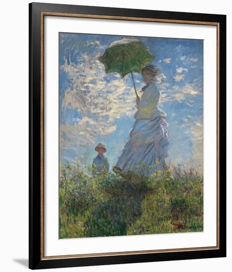 Woman with a Parasol, 1875-Claude Monet-Framed Art Print