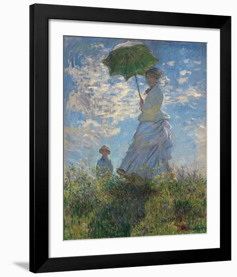 Woman with a Parasol, 1875-Claude Monet-Framed Art Print