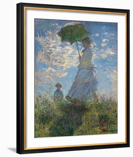 Woman with a Parasol, 1875-Claude Monet-Framed Art Print