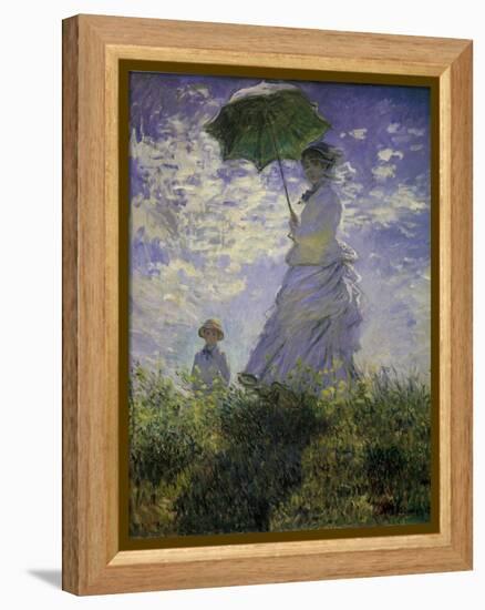 Woman with a Parasol, 1875-Claude Monet-Framed Premier Image Canvas