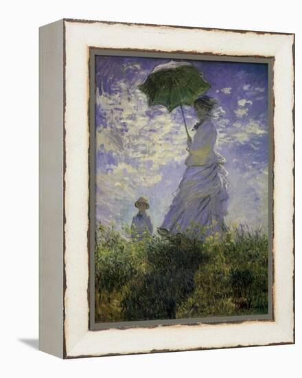 Woman with a Parasol, 1875-Claude Monet-Framed Premier Image Canvas