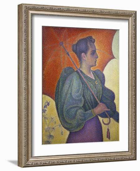 Woman with a Parasol (Berthe Signac), 1893-Paul Signac-Framed Giclee Print