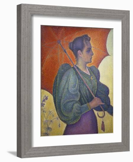 Woman with a Parasol (Berthe Signac), 1893-Paul Signac-Framed Giclee Print