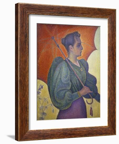 Woman with a Parasol (Berthe Signac), 1893-Paul Signac-Framed Giclee Print