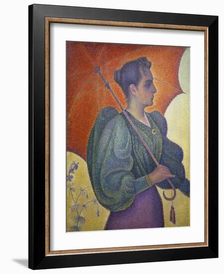 Woman with a Parasol (Berthe Signac), 1893-Paul Signac-Framed Giclee Print