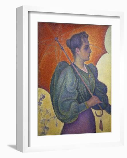 Woman with a Parasol (Berthe Signac), 1893-Paul Signac-Framed Giclee Print