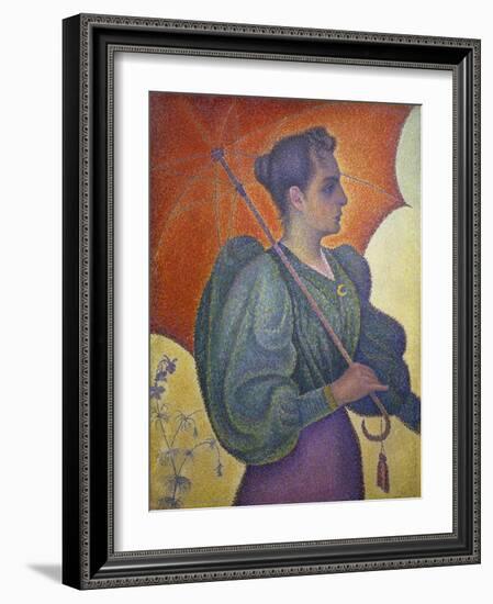 Woman with a Parasol (Berthe Signac), 1893-Paul Signac-Framed Giclee Print