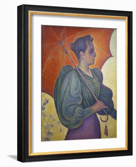 Woman with a Parasol (Berthe Signac), 1893-Paul Signac-Framed Giclee Print