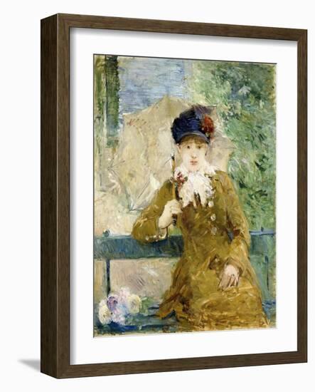 Woman with a parasol (Dame a l'Ombrelle). 1881-Berthe Morisot-Framed Giclee Print