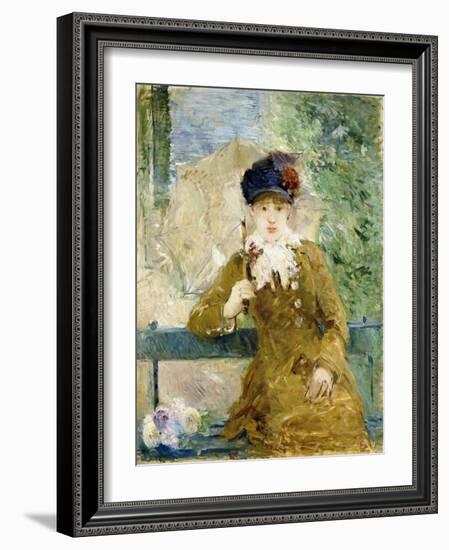 Woman with a parasol (Dame a l'Ombrelle). 1881-Berthe Morisot-Framed Giclee Print