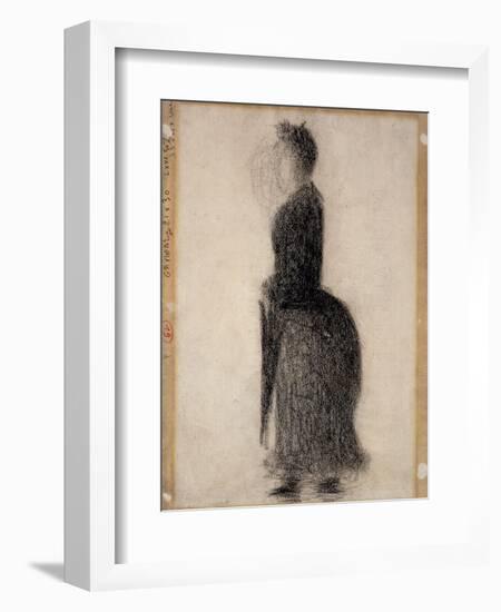 Woman with a Parasol; Femme Au Parapluie, C.1883-Georges Seurat-Framed Giclee Print