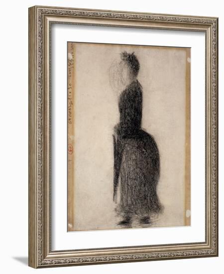 Woman with a Parasol; Femme Au Parapluie, C.1883-Georges Seurat-Framed Giclee Print