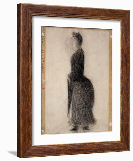 Woman with a Parasol; Femme Au Parapluie, C.1883-Georges Seurat-Framed Giclee Print