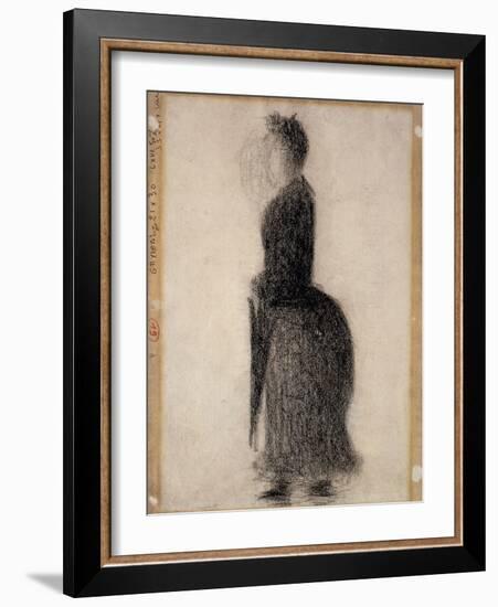 Woman with a Parasol; Femme Au Parapluie, C.1883-Georges Seurat-Framed Giclee Print