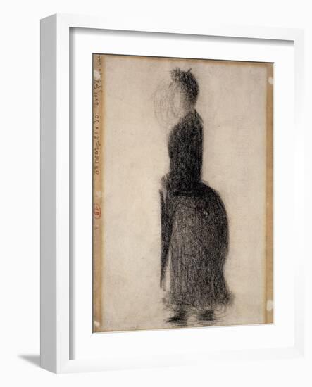 Woman with a Parasol; Femme Au Parapluie, C.1883-Georges Seurat-Framed Giclee Print